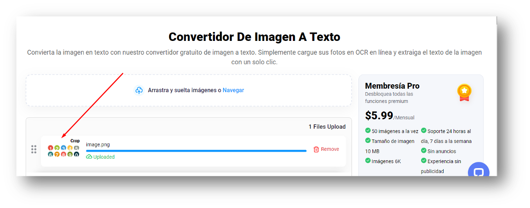 Extracción de datos numéricos de imágenes